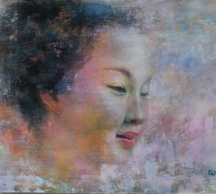 Abstract portret geisha like a dream