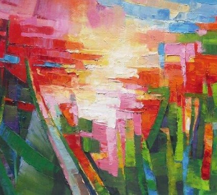 abstract schilderij colorscape paletmes kleurrijk