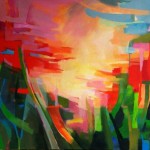 abstracte kleurrijke landschap schilderijen color scapes